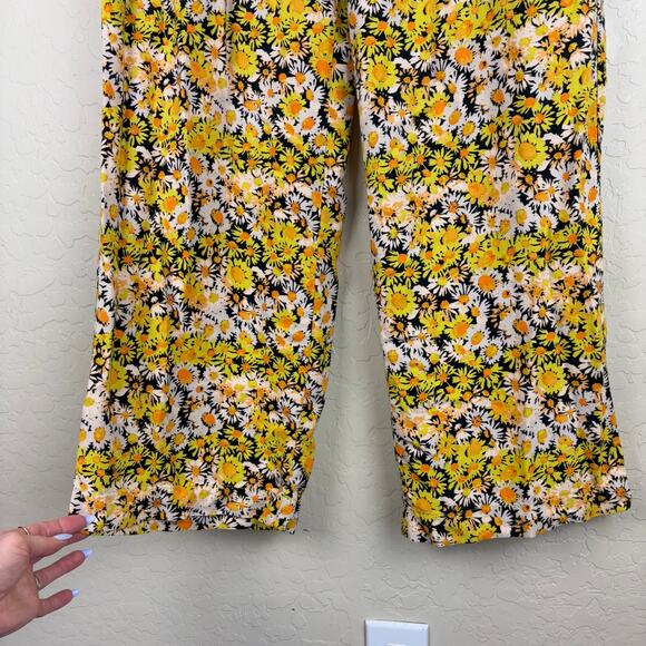 UO Urban Outfitters Carmen Pull On Floral Printed Pant Womens Size L Boho Spring - Picture 4 of 12